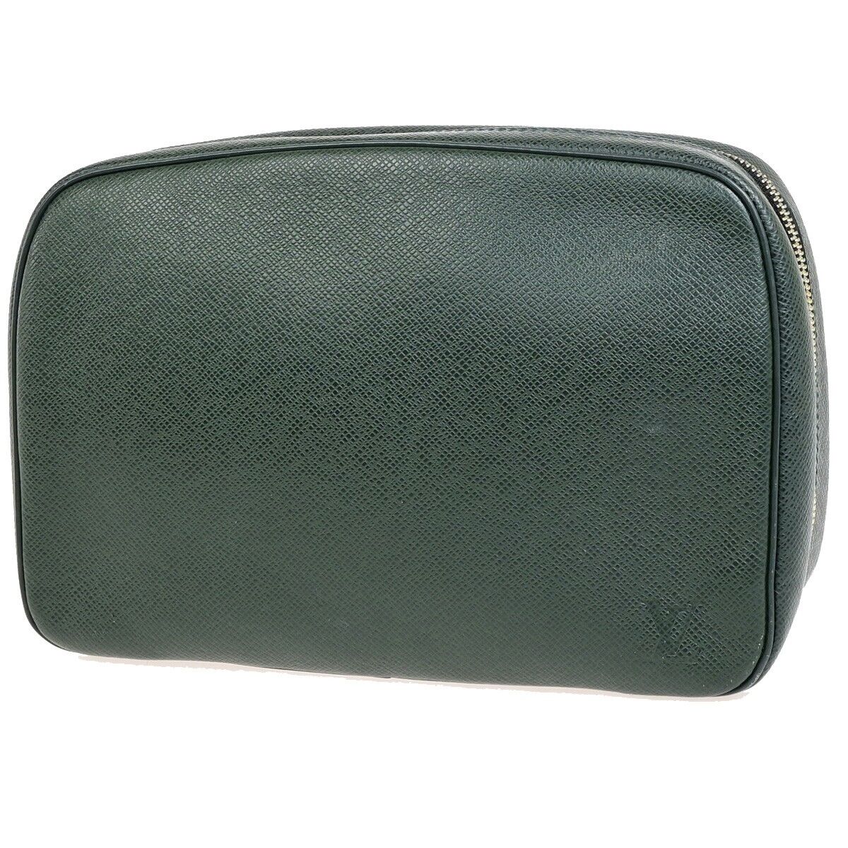 LOUIS VUITTON Trousse toilette GM Pouch Bag Taiga Leather Green M30214 67FB394