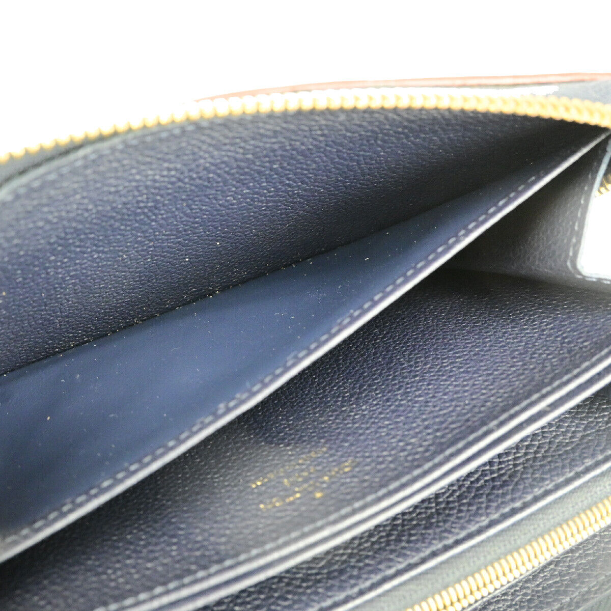 LOUIS VUITTON Zippy Wallet Long Purse Monogram Empreinte Blue M62121 88YG744