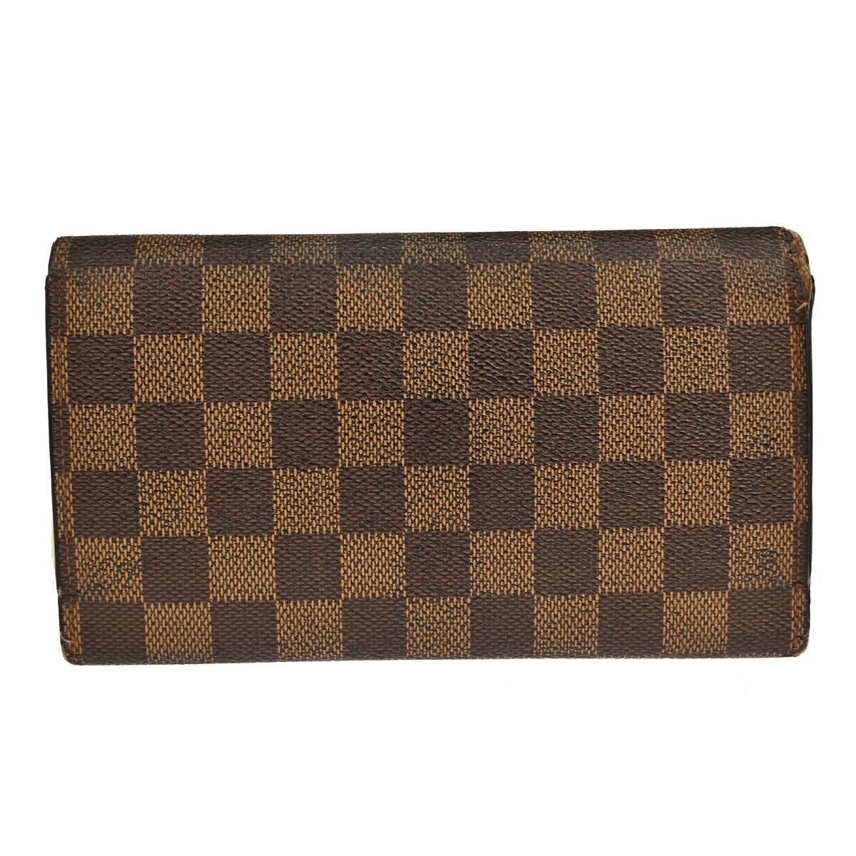 LOUIS VUITTON International Trifold Wallet Damier Leather Brown N61215 09GA185