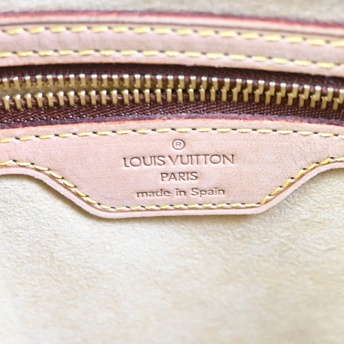 LOUIS VUITTON Logo Looping GM Shoulder Bag Monogram Leather Brown M51145 26RL728