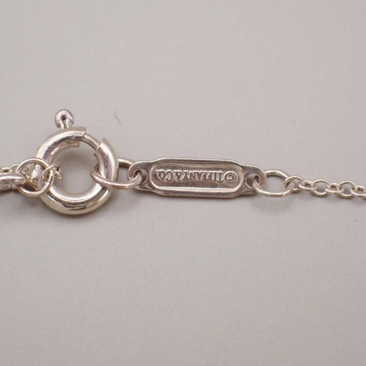 TIFFANY & CO. Return To Double Heart Mini Chain Necklace Silver Ag 925 09YF237