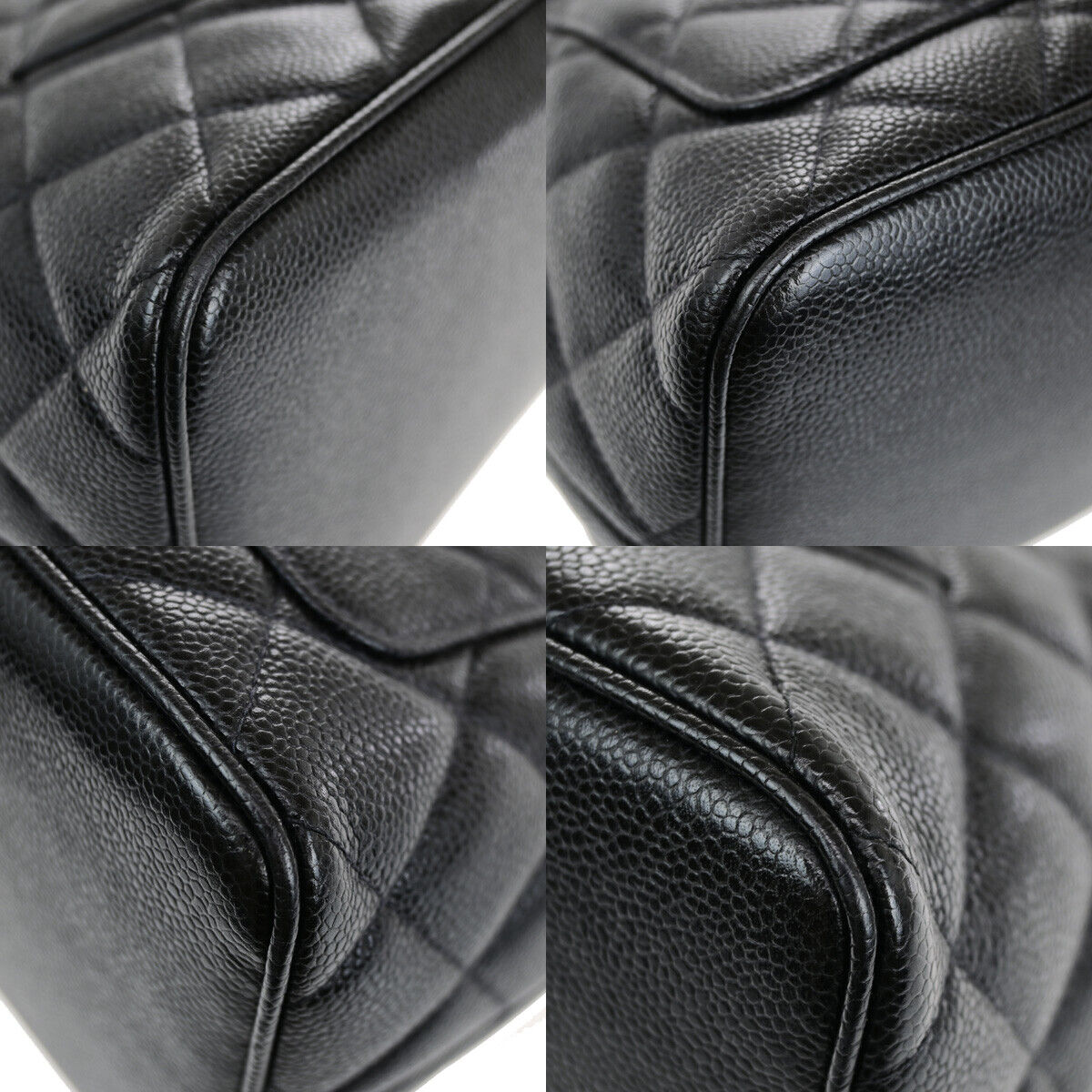 CHANEL CC Medallion Matelasse Shoulder Bag Caviar Skin Leather BK SHW 678RJ970