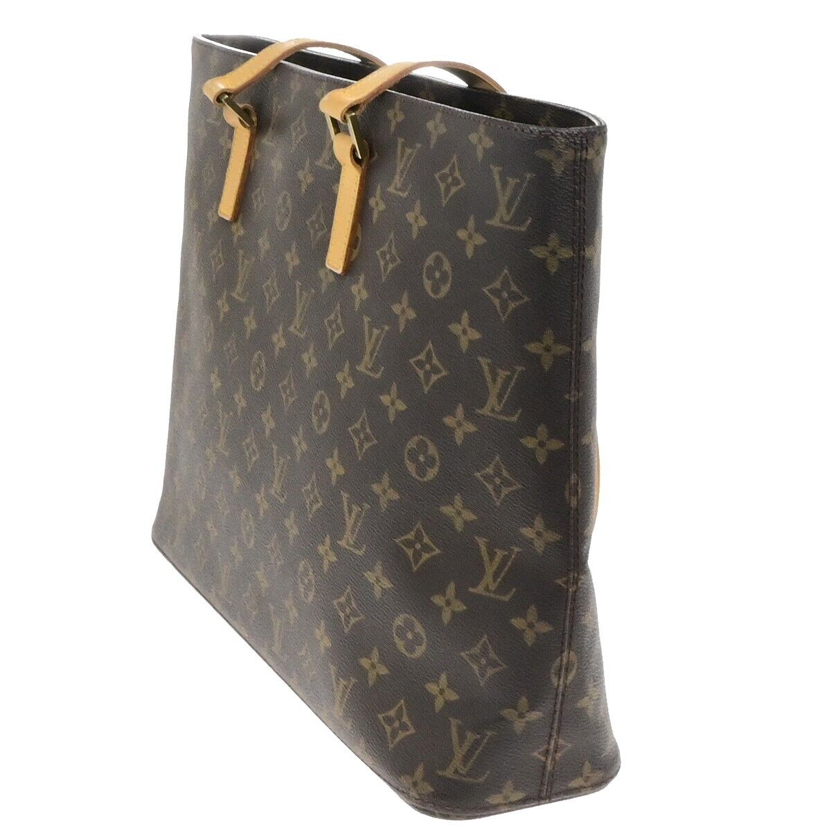 LOUIS VUITTON Logo Luco Shoulder Tote Bag Monogram Leather Brown M51155 34ED940