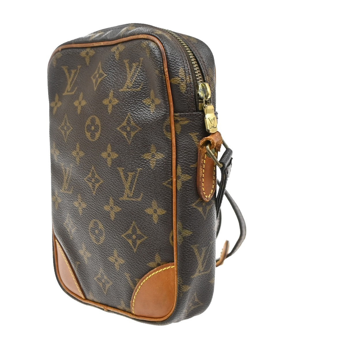 LOUIS VUITTON Danube Shoulder Bag Monogram Leather Brown France M45266 33MA645