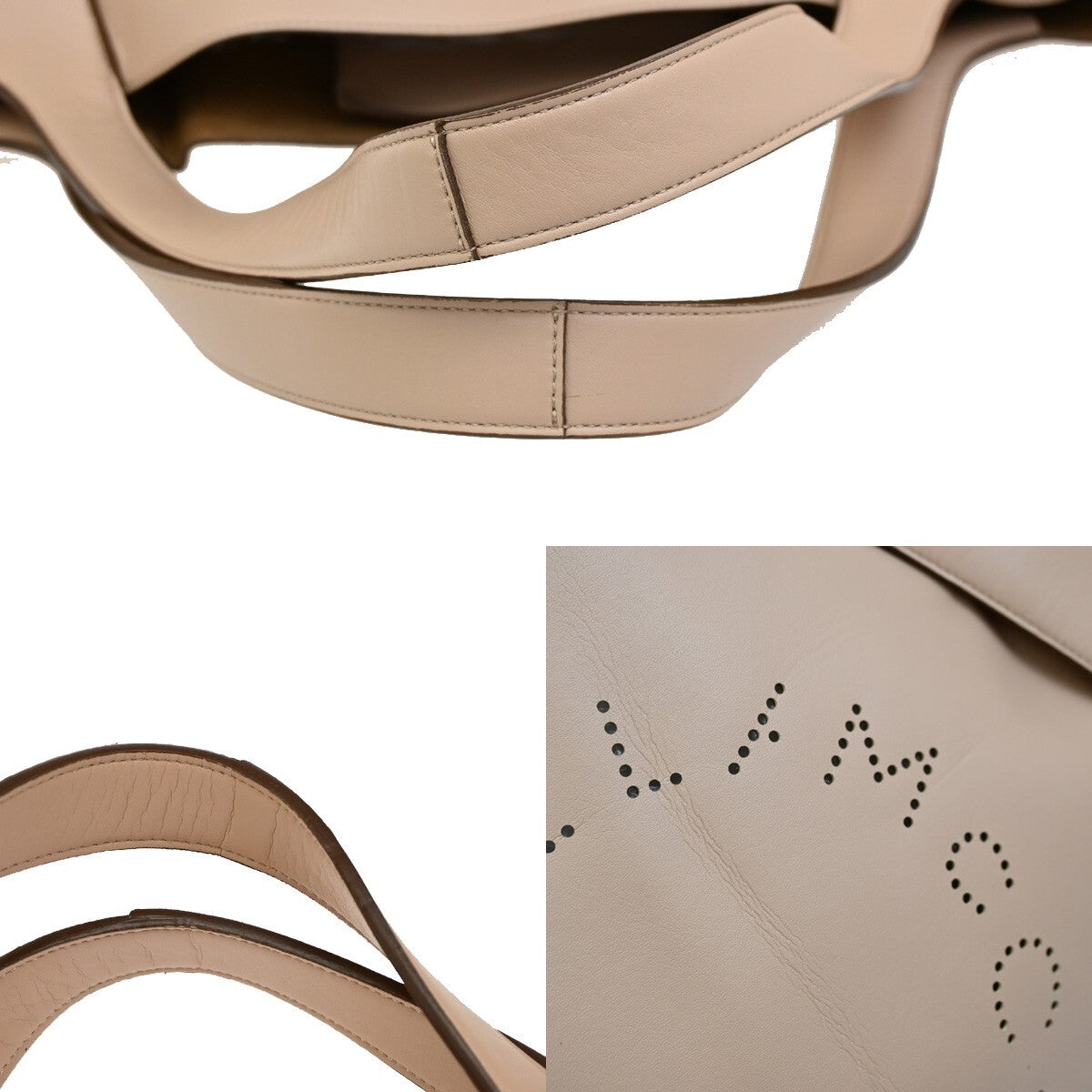 Stella McCartney Logo Shoulder Tote Bag Eco Alter Nappa Pinkbeige Italy 36FB691