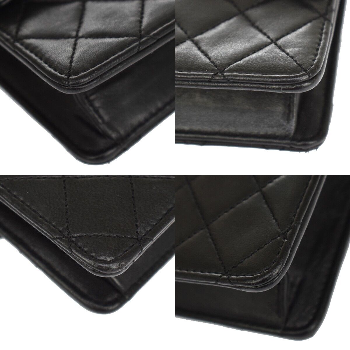 CHANEL CC Mini Matelasse Chain Shoulder Bag Leather Black GHW Vintage 386RC974
