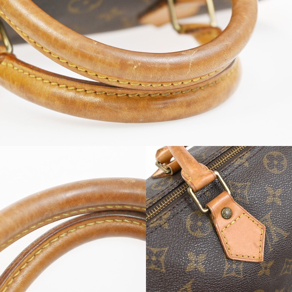 LOUIS VUITTON Speedy 30 Travel Hand Bag Monogram Leather Brown M41526 14SA001
