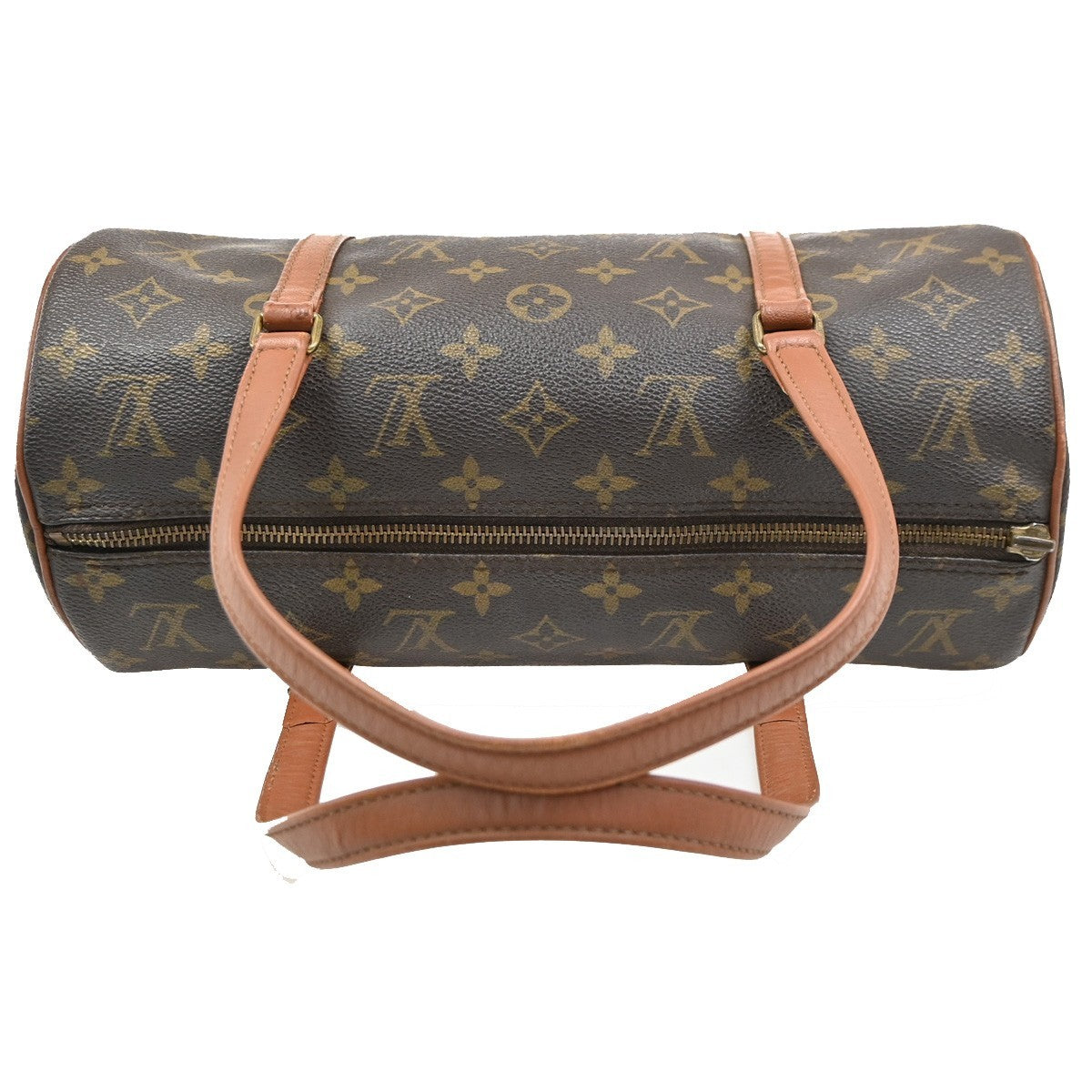 LOUIS VUITTON Logo PAPILLON 30 Hand Bag Monogram Leather Brown M51365 31PA142