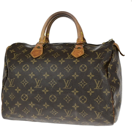 LOUIS VUITTON Speedy 30 Travel Hand Bag Monogram Leather Brown M41526 69ED016