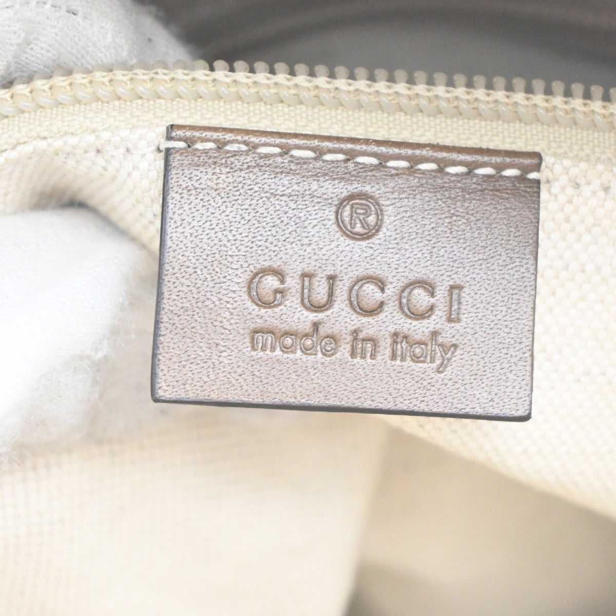 GUCCI Logo Diamante Crossbody Shoulder Bag PVC Leather Brown SHW 268159 82KP519