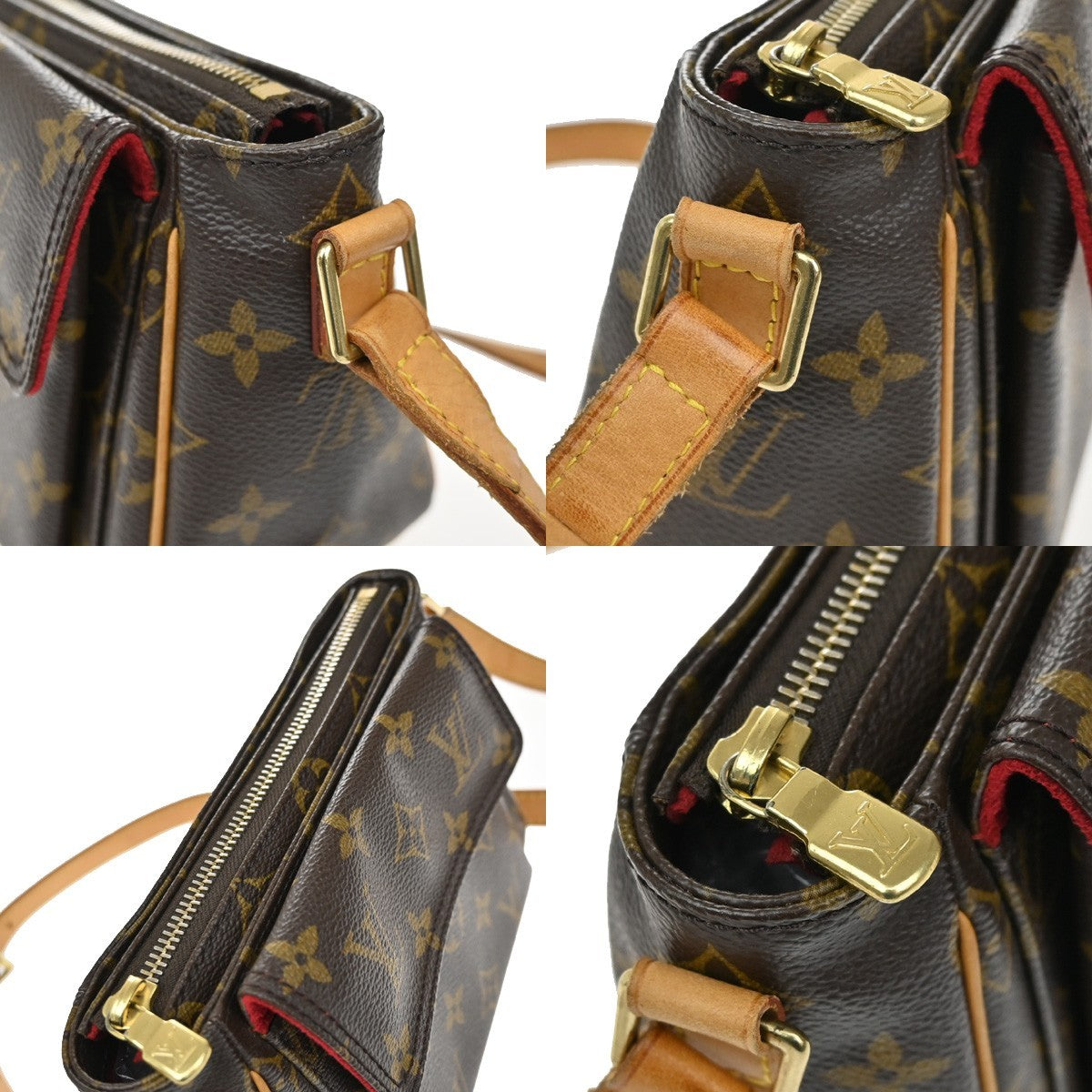 LOUIS VUITTON Viva Cite PM Shoulder Bag Monogram Leather Brown M51165 49MA011
