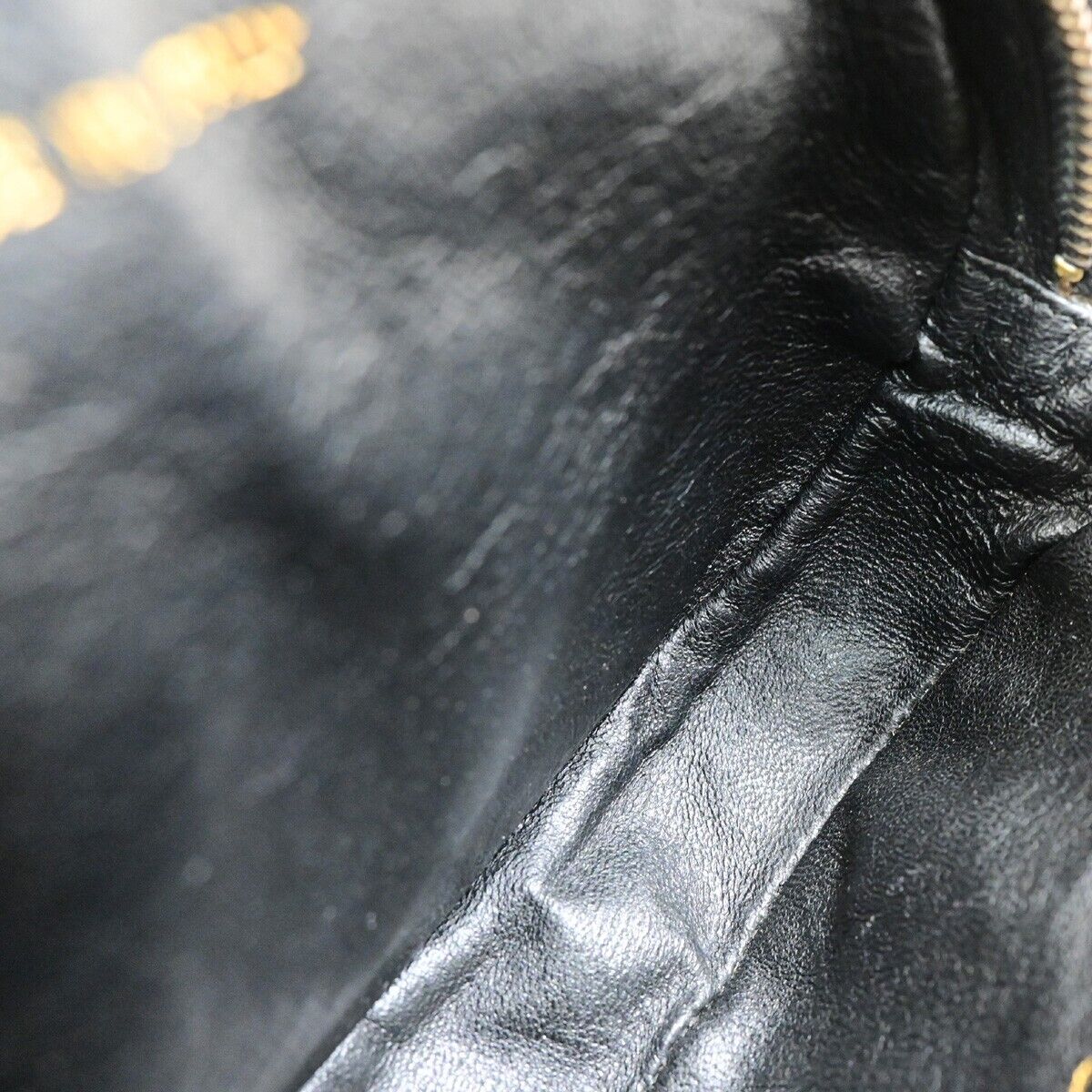 CHANEL CC Logo Tassel Chain Mini Shoulder Bag Leather Black GHW Vintage 395RK720
