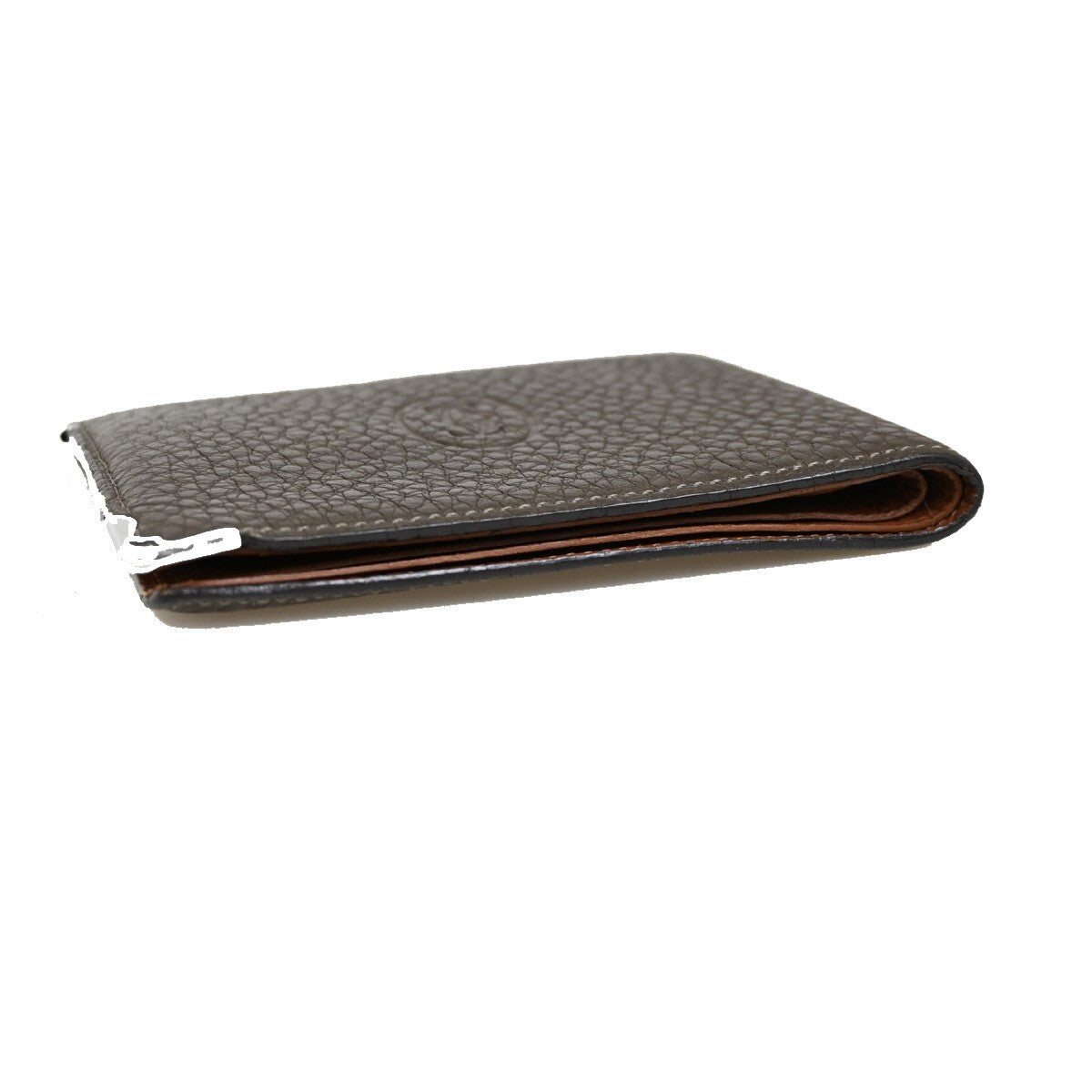 Must De Cartier 2C Logo Bifold Compact Wallet Leather Brown SHW 01EE270