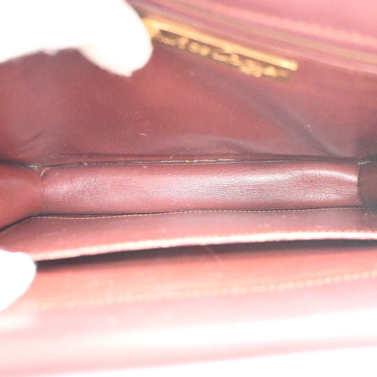 MUST DE CARTIER 2C Logo Double Flap Shoulder Bag Leather Red GHW Spain 67MA239