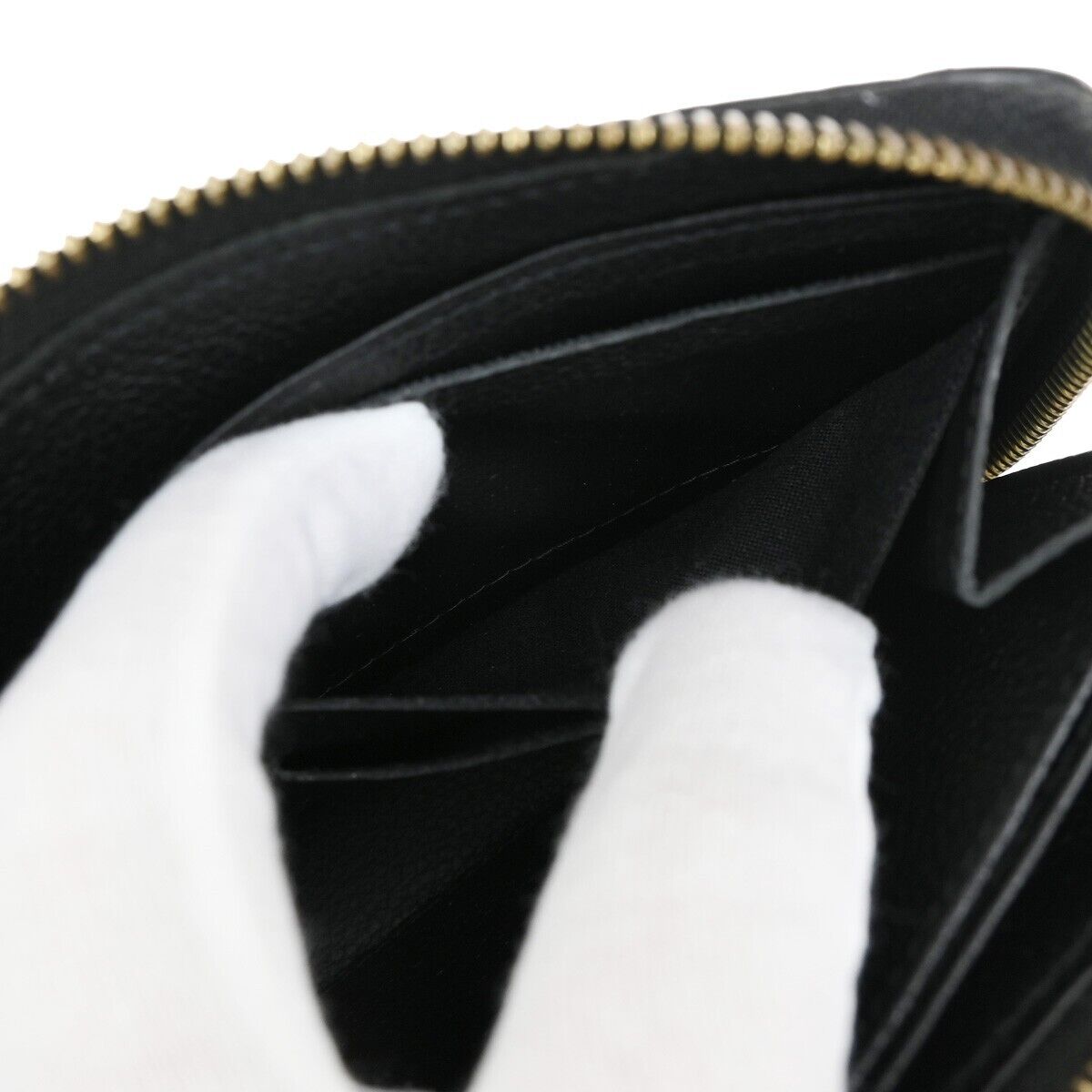 LOUIS VUITTON LV Zippy Long Wallet Monogram Empreinte Balck M93435 32FA522