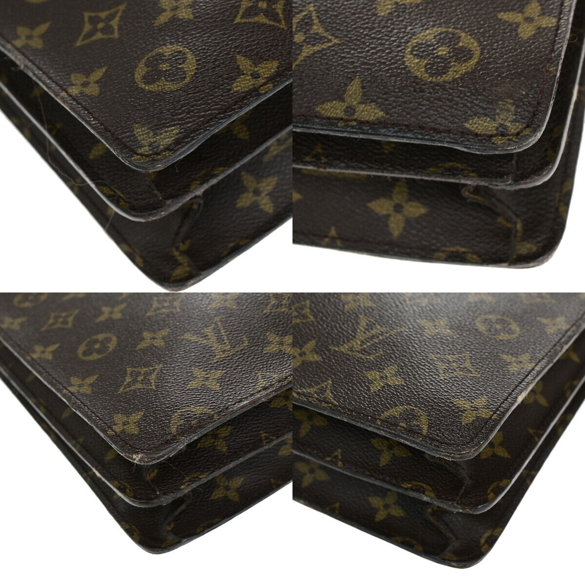 LOUIS VUITTON Serviette Conseiller Hand Bag Monogram Leather BN M53331 62YF123