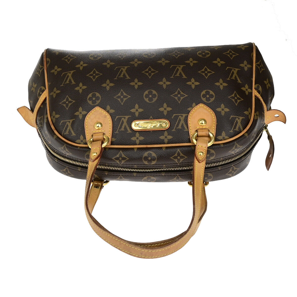 LOUIS VUITTON Montorgueil PM Shoulder Bag Monogram Leather Brown M95565 16YG789
