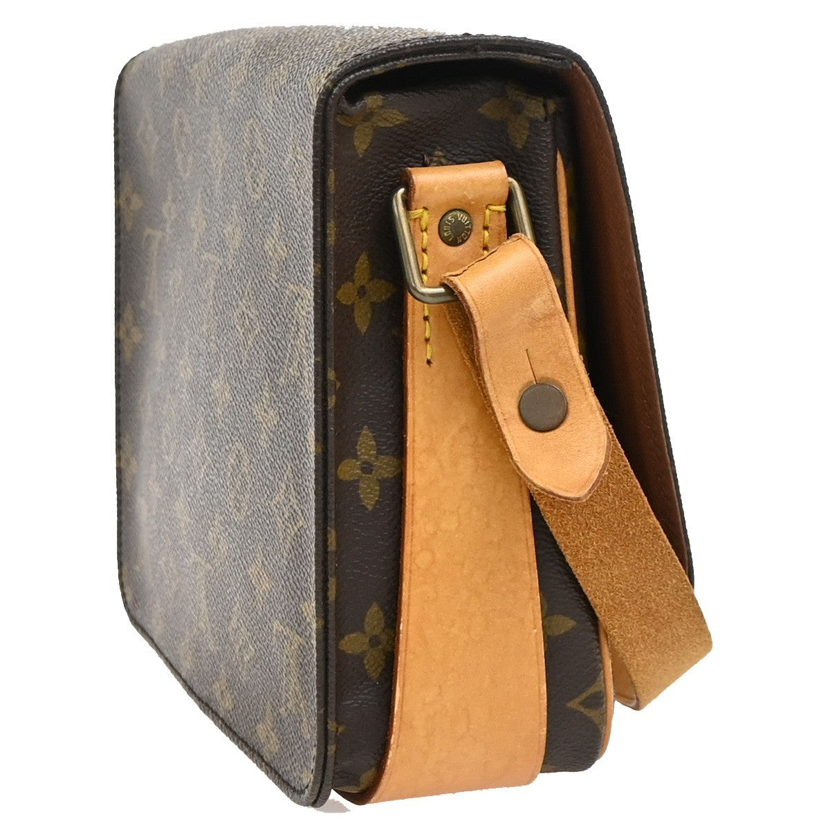 LOUIS VUITTON Cartouchiere MM Shoulder Bag Monogram Leather Brown M51253 16PA049