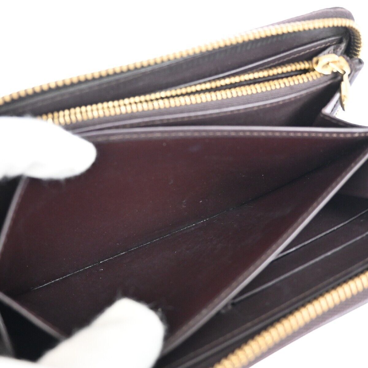 LOUIS VUITTON Zippy Long Wallet Monogram Vernis Leather Amarante M93522 63GA192