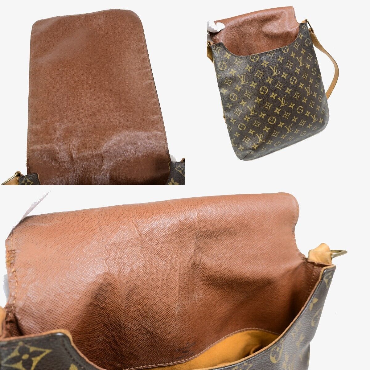 LOUIS VUITTON Musette Shoulder Bag Monogram Leather Brown Spain M51256 38EC338