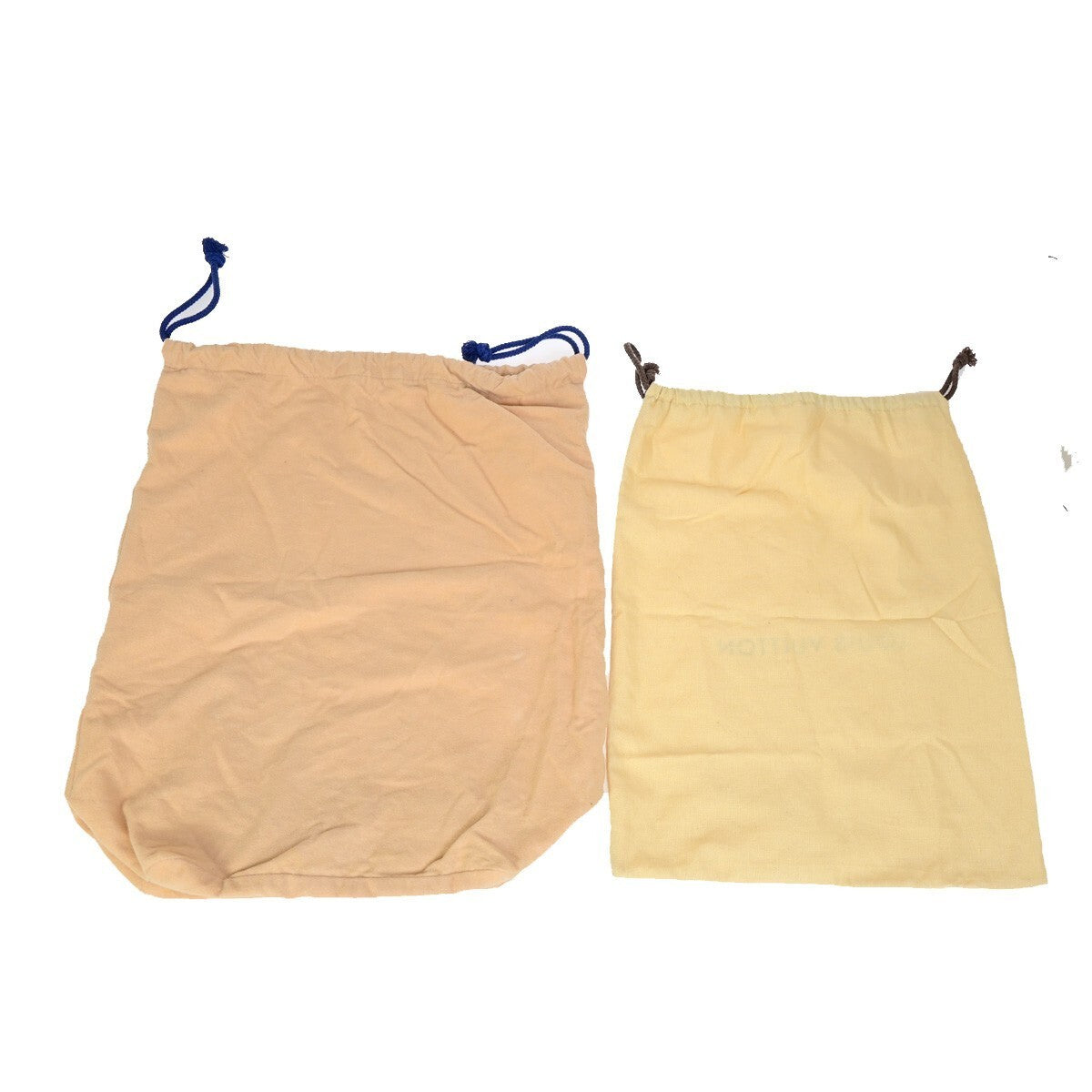 LOUIS VUITTON Logo 10 Set Dust Bag Drawstring Canvas Cotton Beige Brown 09KP115