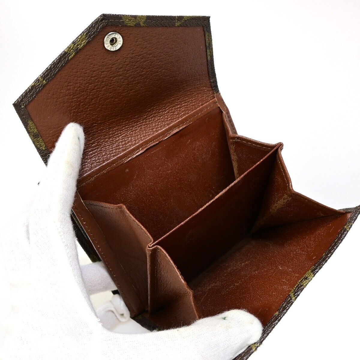 LOUIS VUITTON Porte Monnaie Billet Wallet Monogram Leather Brown M61660 09EB529