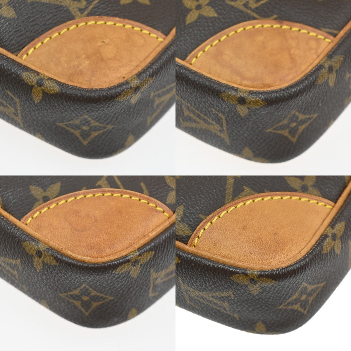 LOUIS VUITTON Danube Shoulder Bag Monogram Leather Brown France M45266 79MA624