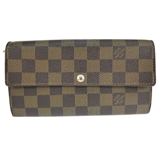 LOUIS VUITTON Portefeuille Sarah Long Bifold Wallet Damier Brown N61734 60EA239