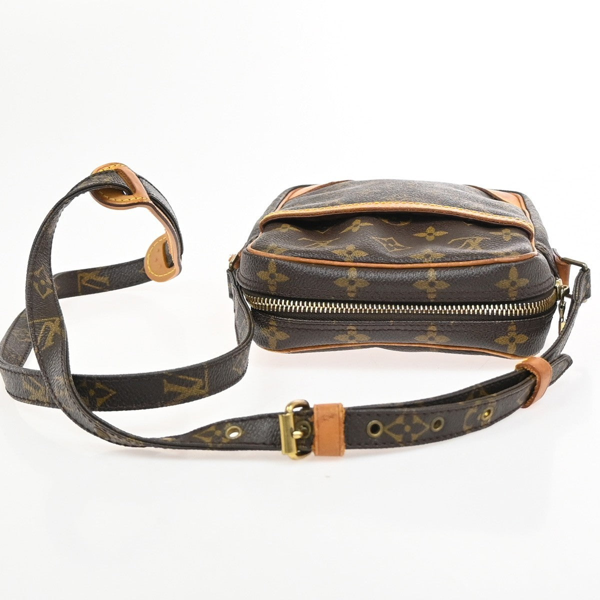 LOUIS VUITTON Danube Shoulder Bag Monogram Leather Brown France M45266 87ZA285