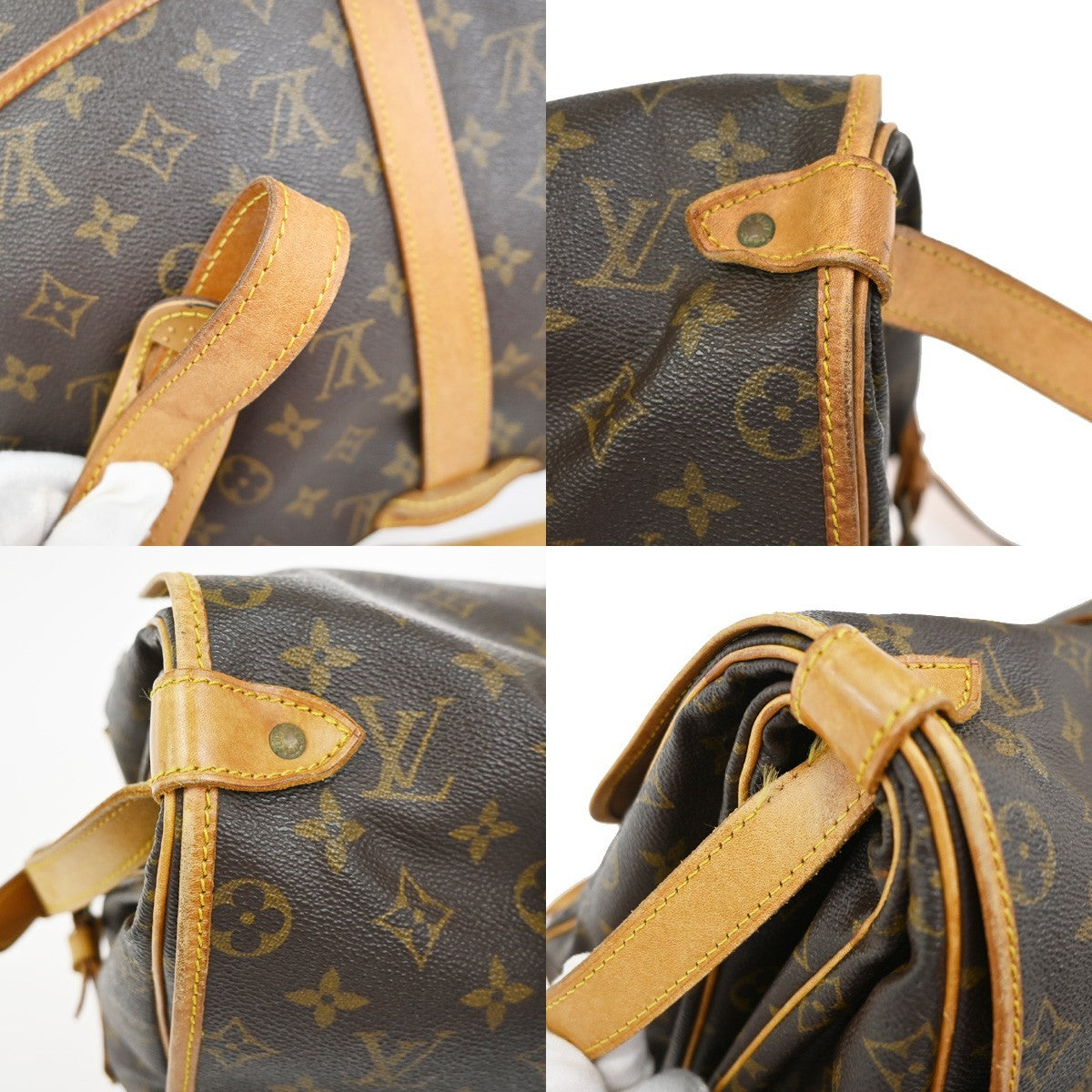 LOUIS VUITTON Saumur 35 Shoulder Bag Monogram Leather BN France M42254 77YJ008