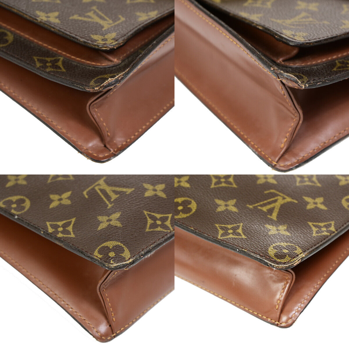 LOUIS VUITTON Monceau 26 2Way Shoulder Hand Bag Monogram Leather M51187 37EB558