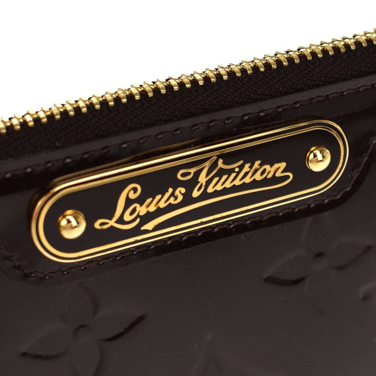 LOUIS VUITTON Pochette Cles Coin Wallet Monogram Vernis Amarante M93557 37GA239