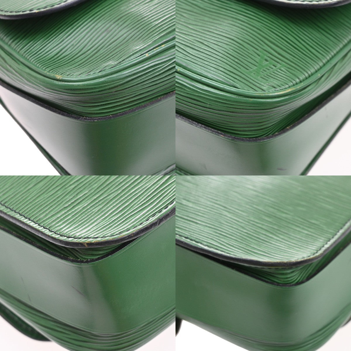 LOUIS VUITTON LV Cartouchiere MM Shoulder Bag Epi Leather Green M52244 80SA155