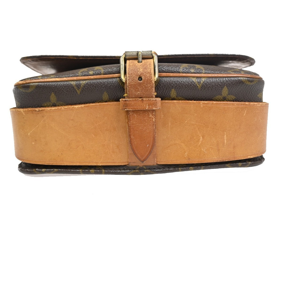 LOUIS VUITTON Cartouchiere MM Shoulder Bag Monogram Leather Brown M51253 33KC525