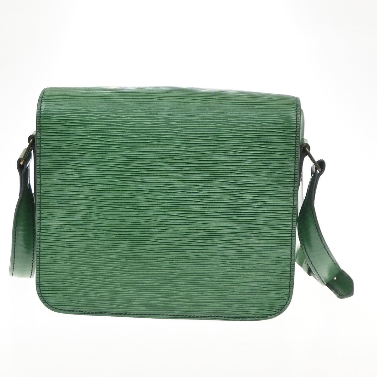 LOUIS VUITTON LV Cartouchiere MM Shoulder Bag Epi Leather Green M52244 80SA155