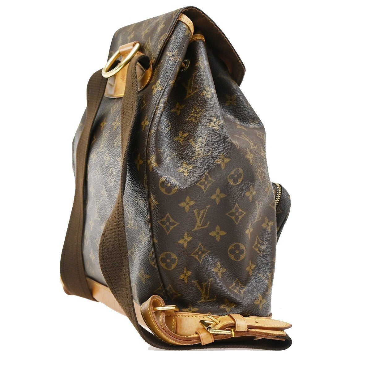 LOUIS VUITTON Montsouris GM Backpack Bag Monogram Leather Brown M51135 14EE287