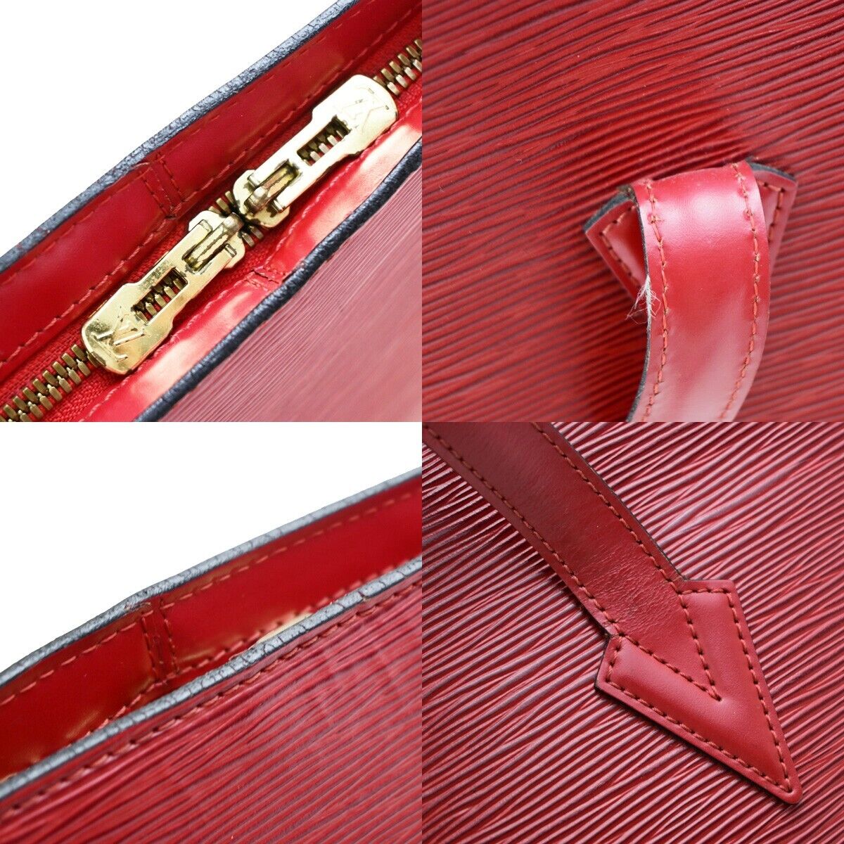 LOUIS VUITTON LV Lussac Shoulder Bag Epi Leather Red France M52287 35EC930