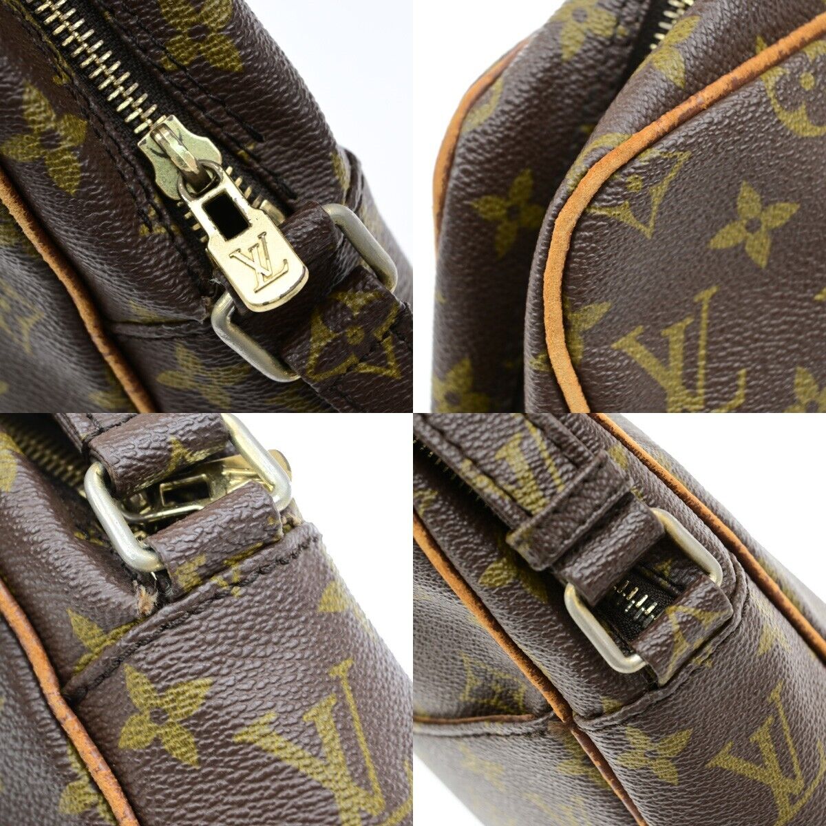 LOUIS VUITTON Petit Marceau Shoulder Bag Monogram Leather Brown M40264 05ED960