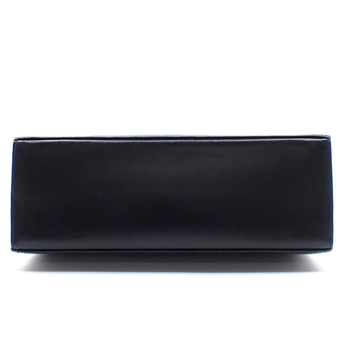 SALVATORE FERRAGAMO Gancini 2Way Shoulder Hand Bag Leather Navy Blue GHW 61AA155
