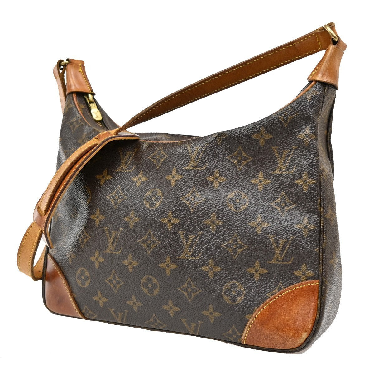 LOUIS VUITTON Boulogne 30 Shoulder Bag Monogram Leather Brown M51265 80KB526