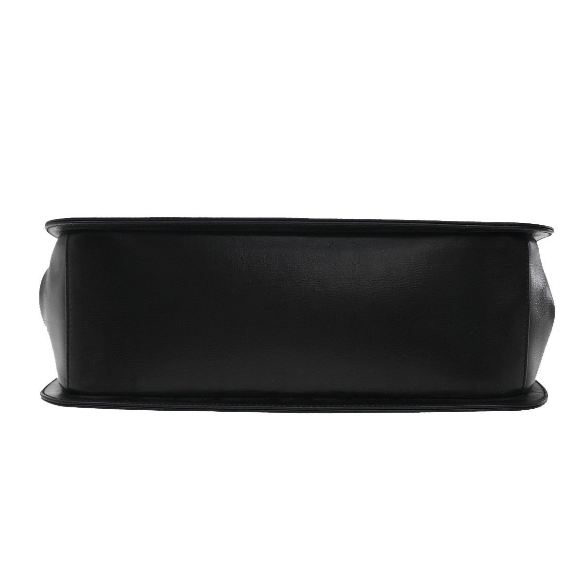 SALVATORE FERRAGAMO Logo Gancini Shoulder Hand Bag Leather Black 80EF729