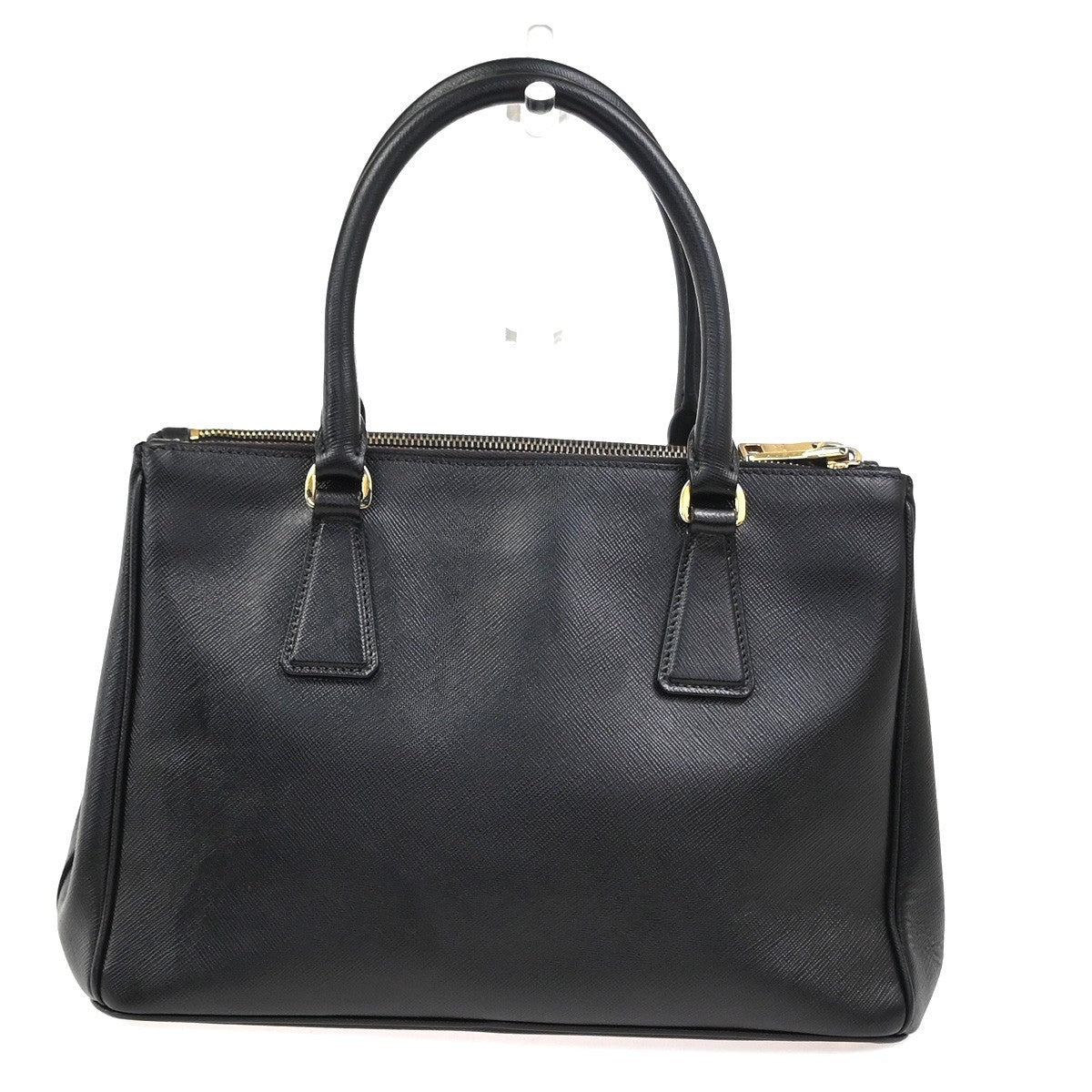 PRADA Logo Galleria Shoulder  Hand Bag Saffiano Leather Black GHW Italy 72YJ039