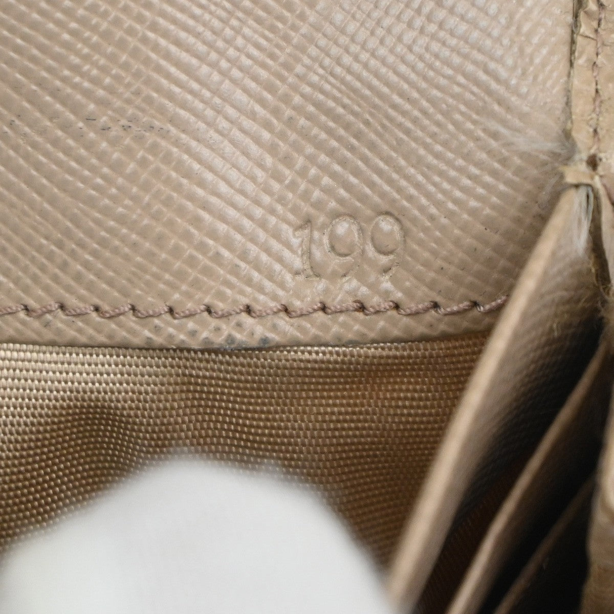 PRADA Logo Bifold Flap Long Wallet Saffiano Leather Beige GHW Italy 01KD036