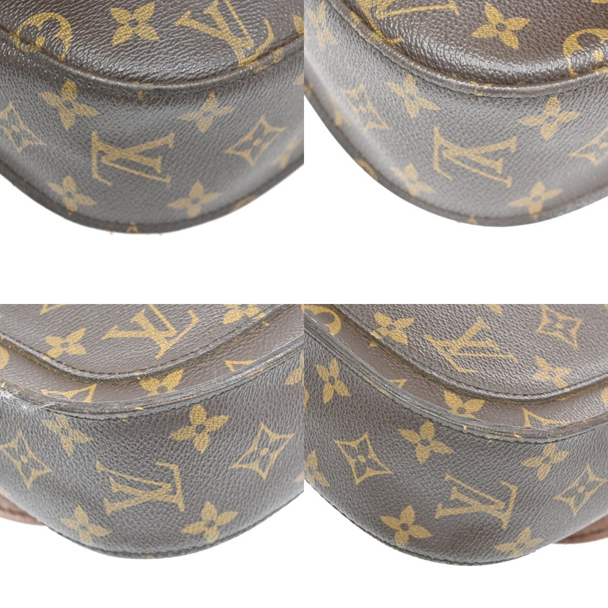 LOUIS VUITTON Saint Cloud GM Shoulder Bag Monogram Leather Brown M51242 65TA044