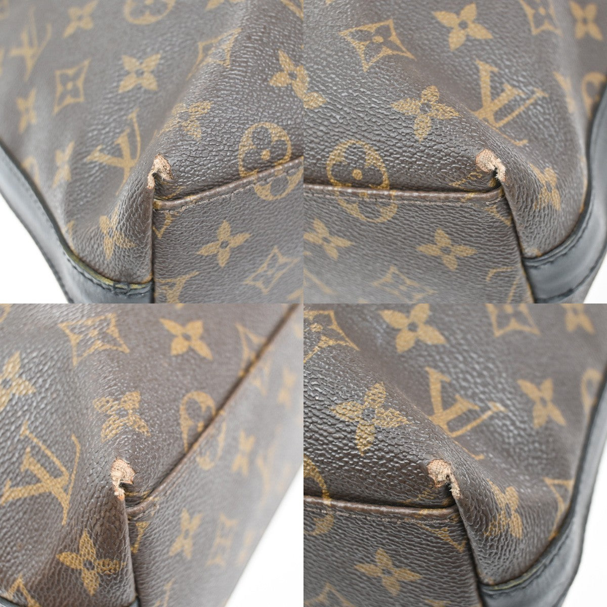 LOUIS VUITTON Kitan Hand Bag Monogram Macassar Leather Brown BK M40388 69KB449