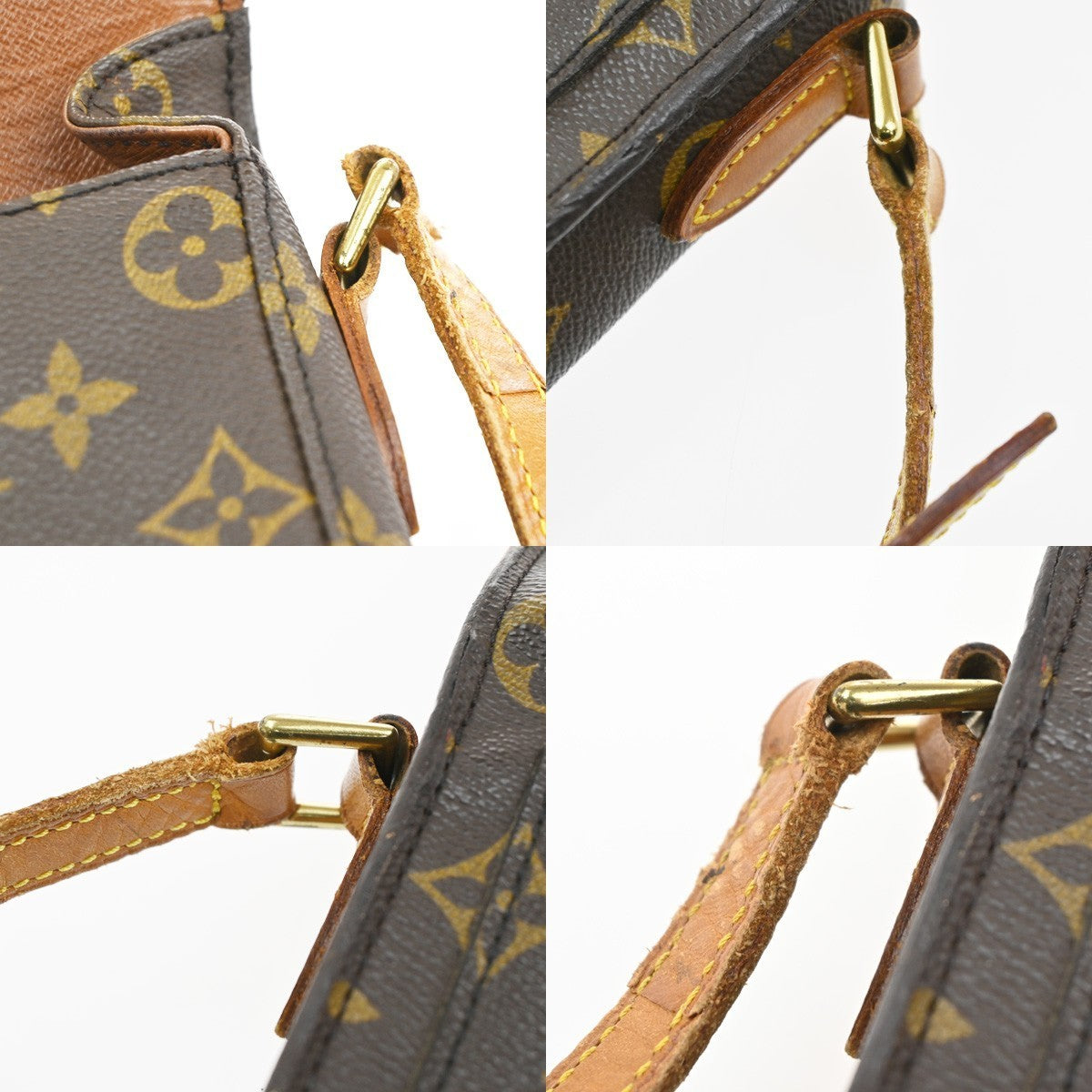 LOUIS VUITTON Saint Cloud MM Shoulder Bag Monogram Leather Brown M51243 83CA668