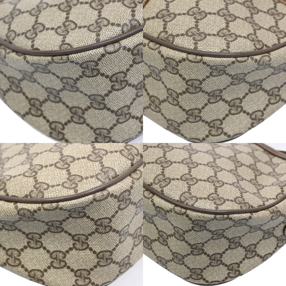 GUCCI Old Gucci Sherry Line Shoulder Bag PVC Leather Beige Italy 38MA031