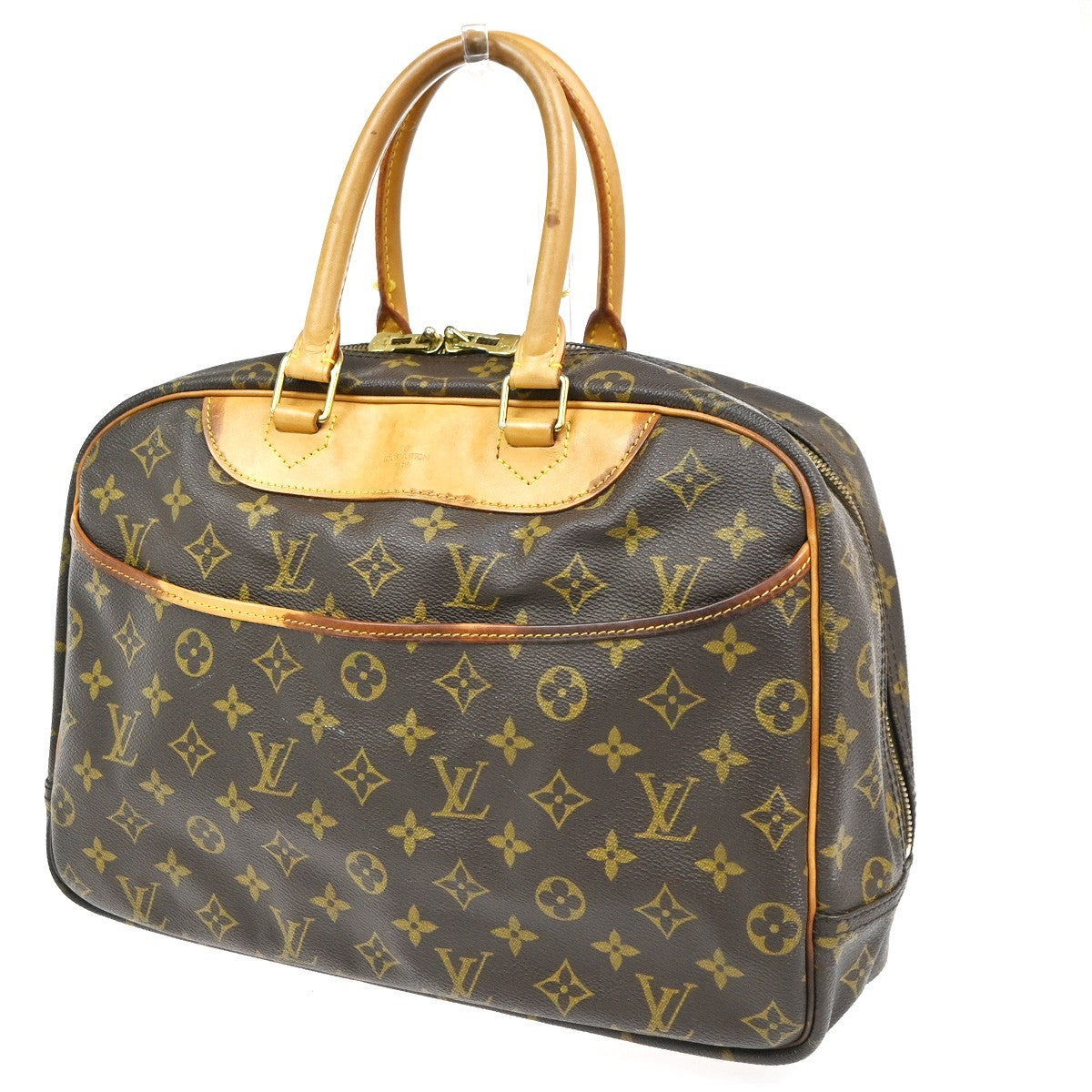 LOUIS VUITTON LV Logo Deauville Hand Bag Monogram Leather Brown M47270 31KC607