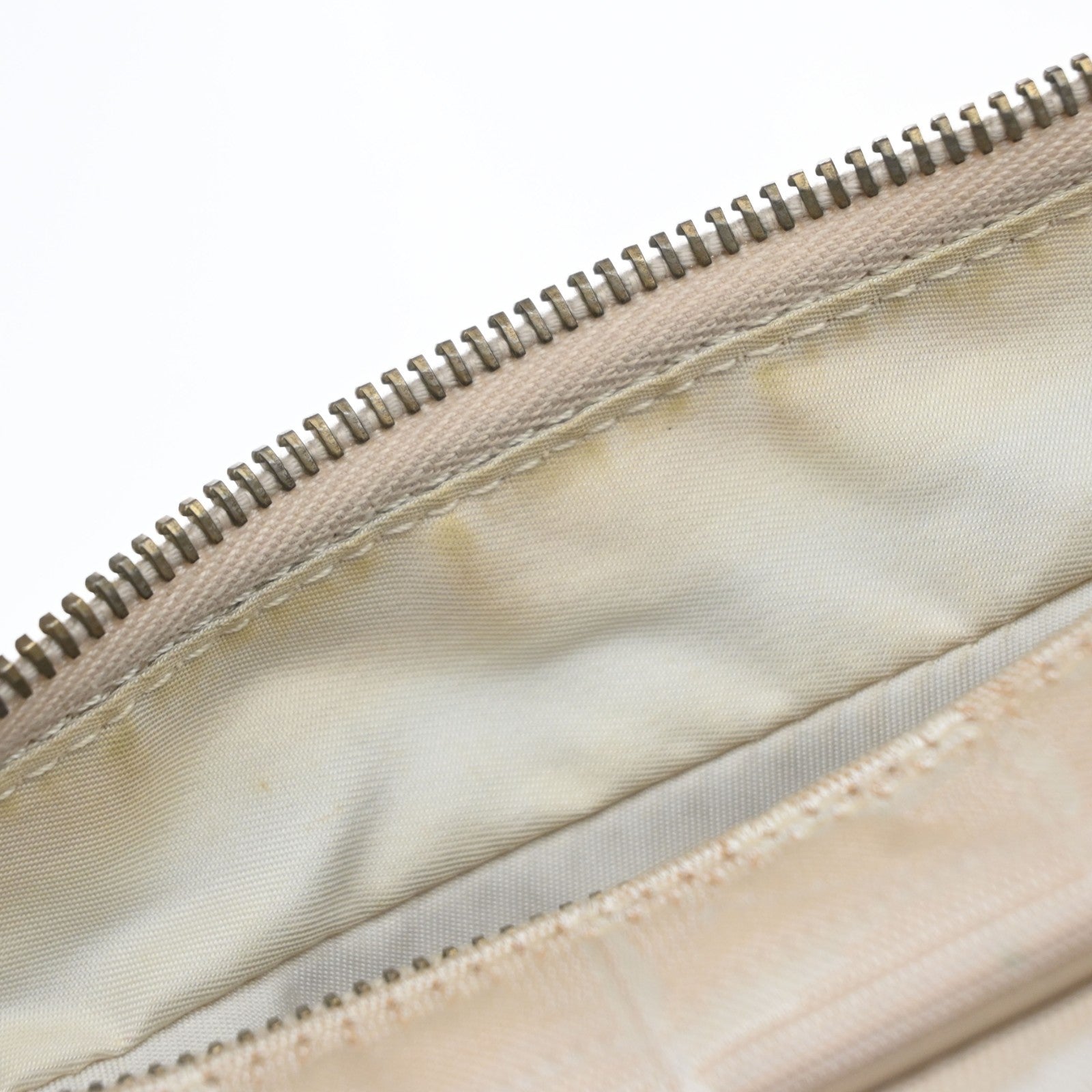 CHANEL CC Logo New Travel Line Shoulder Bag Nylon Leather Beige Italy 80MA662