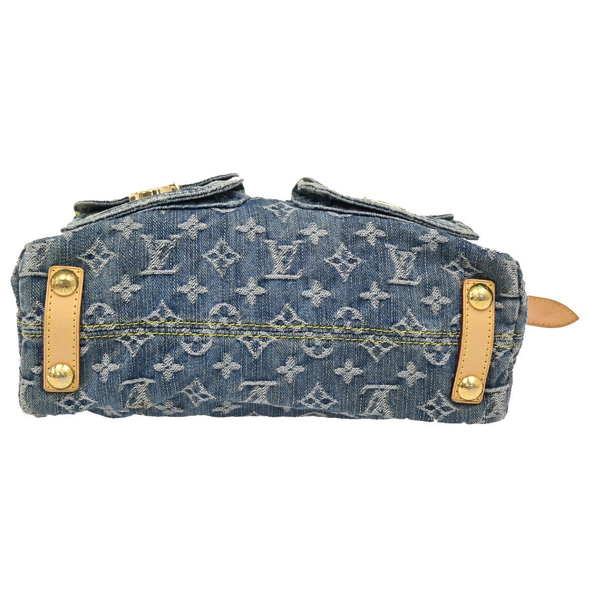 LOUIS VUITTON Buggy PM Shoulder Bag Monogram Denim Leather Blue M95049 49KB529